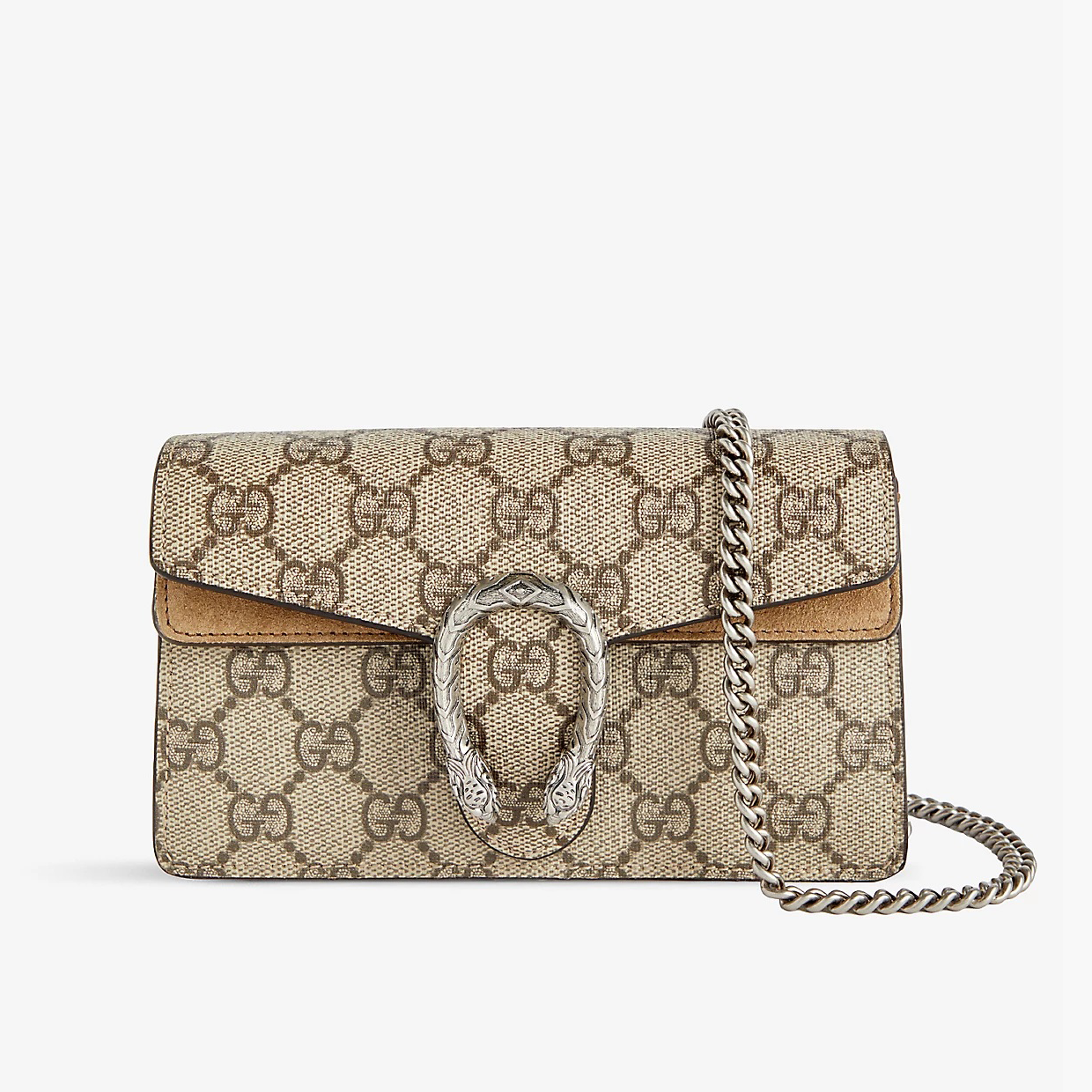 Gucci Beige GG Supreme Coated Canvas Mini Dionysus Shoulder Bag
